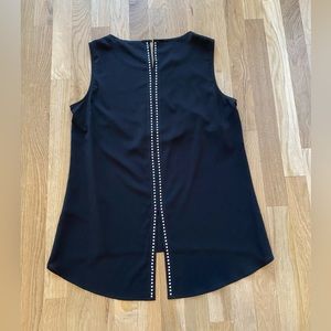 Calvin Klein black sleeveless top with studs sz med